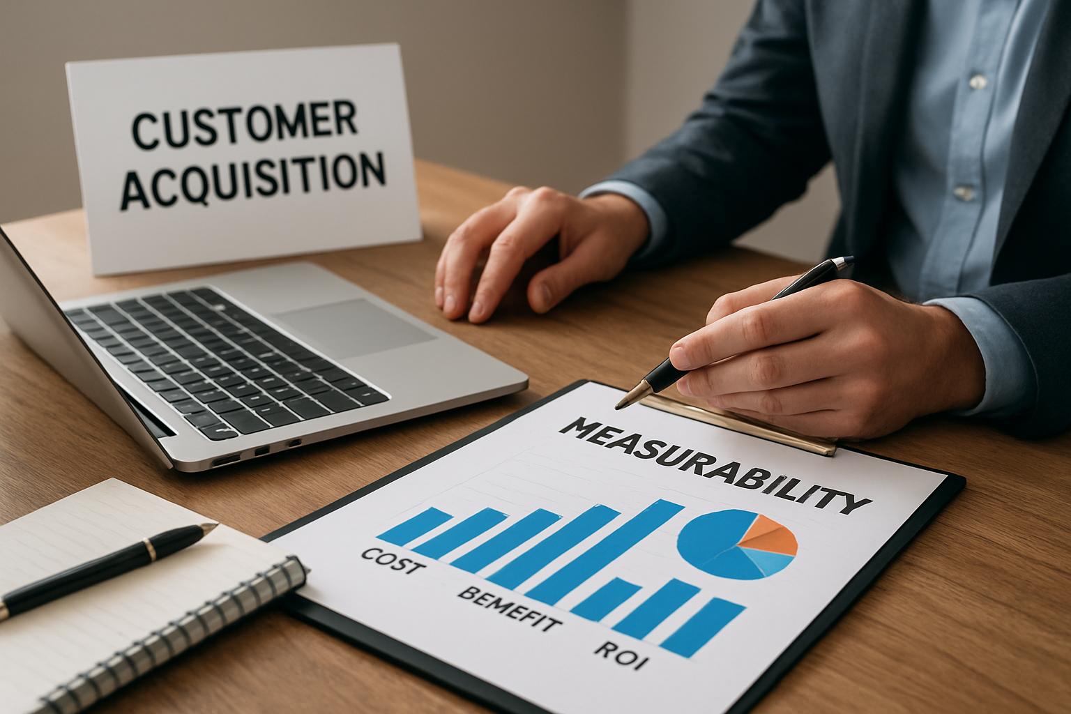 Kundenakquise Strategie für kleine Unternehmen. Messbarkeit als treibende Kraft – Kosten, Nutzen, ROI Kundenakquise Strategie für kleine Unternehmen. Messbarkeit als treibende Kraft – Kosten, Nutzen, ROI